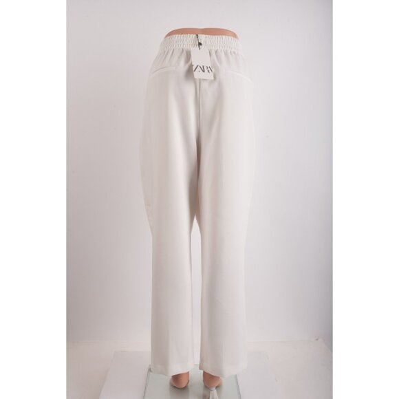 Zara Womans Trousers Pants Size XXL White Gold Button Straight Leg  9929/020 NWT - Picture 5 of 8